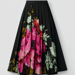 Floral print maxi skirt