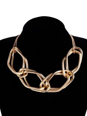 Geometric Winding Chain Necklace