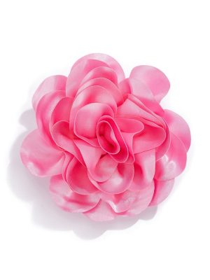 Satin flower brooch
